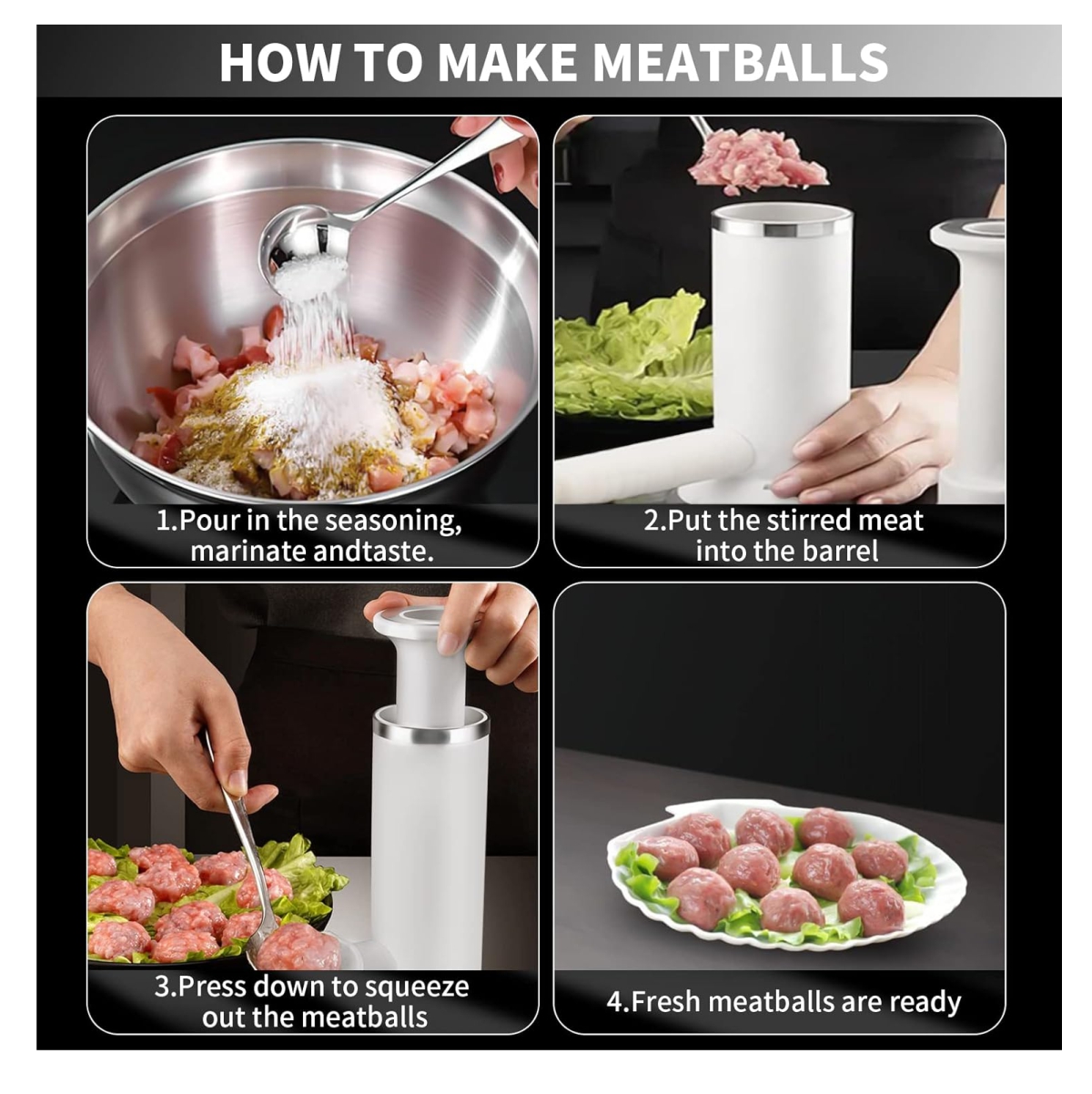 Embutidor de salchichas Manual 2 en 1